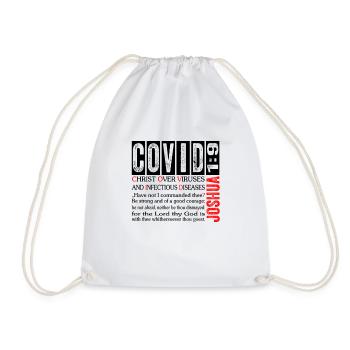 Jesus Christ Saves - Christian Shirt - Covid 19 - Drawstring Bag - white - Front