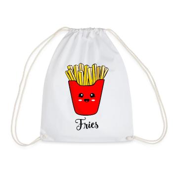 Frites mignonnes - Sac de sport léger - blanc - Devant