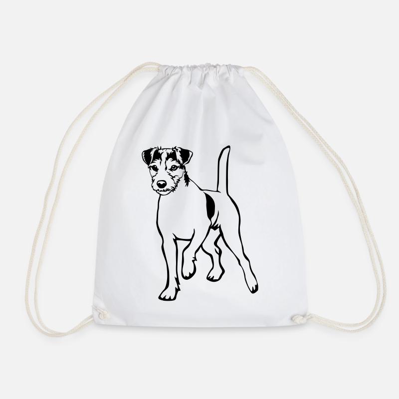 Parson Russell Terrier - Drawstring Bag - white
