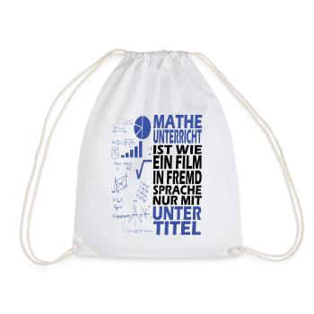 Math school student profession gift - Drawstring Bag - white - Front