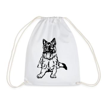 Berger allemand - Sac de sport léger - blanc - Devant