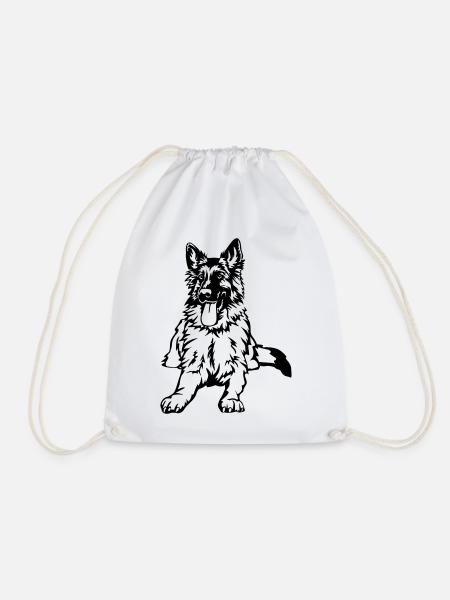 Deutscher Schäferhund - Turnbeutel - Weiß