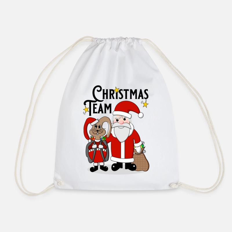 Christmas Team - Drawstring Bag - white