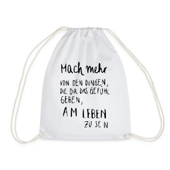 Lebensgefühl - am Leben - Turnbeutel - Weiß - Vorne