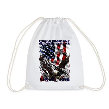 Truck Driver Vintage Birthday Gift America - Drawstring Bag - white - Front