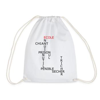 Mots fléchés - Sac de sport léger - blanc - Devant
