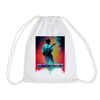 rock - Drawstring Bag - white - Front