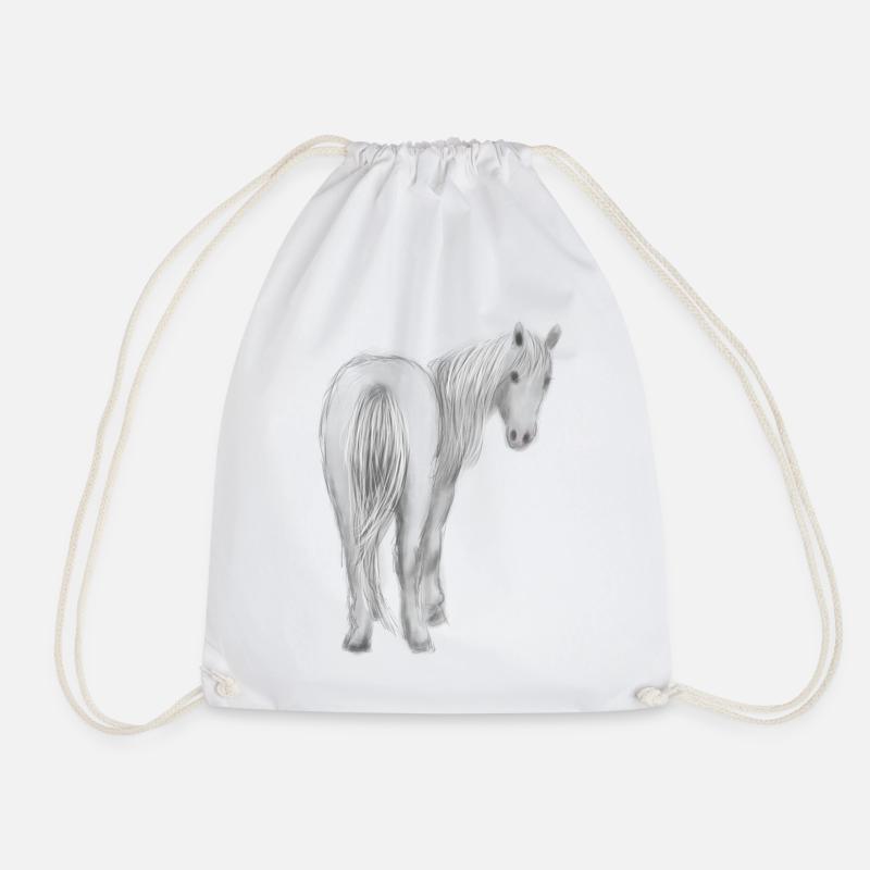 Cheval - Sac de sport léger - blanc