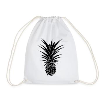 Pineapple Graphic Gift - Drawstring Bag - white - Front
