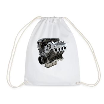 Engine Engine Graphics - Drawstring Bag - white - Front