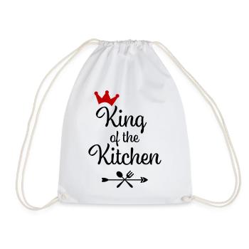 King of the Kitchen - Drawstring Bag - white - Front