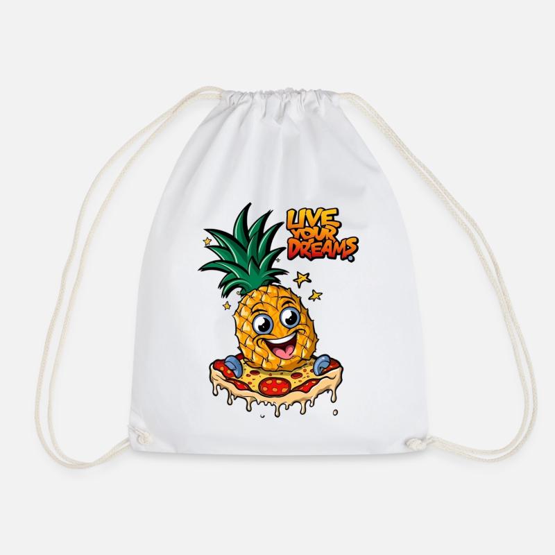 Ananas Pizza Hawai: Träume werden war - Turnbeutel - Weiß