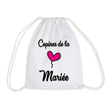 BRIDE'S GIRLFRIENDS - Drawstring Bag - white - Front