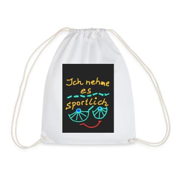 EG Sport I Vacances I Dictons I Positif I Cool - Sac de sport léger - blanc - Devant