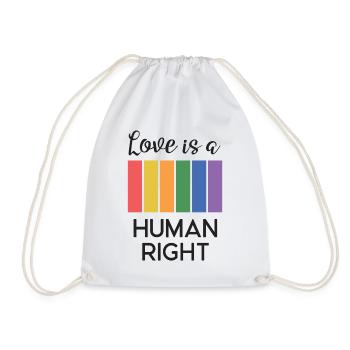 Mois de la fierté LGBT - L’amour est un droit humain - Sac de sport léger - blanc - Devant
