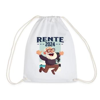 Rente 2024 Rentner Rentnerin Legende Ruhestand - Turnbeutel - Weiß - Vorne