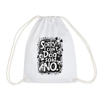 DÉSOLÉ, JE NE PEUX PAS. MON CHIEN A DIT NON - Sac de sport léger - blanc - Devant