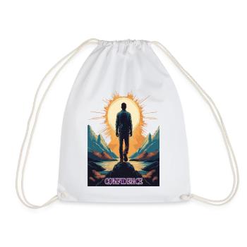 Confidence – Strength through self-confidence - Drawstring Bag - white - Front