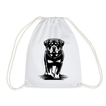 Rottweiler - Turnbeutel - Weiß - Vorne