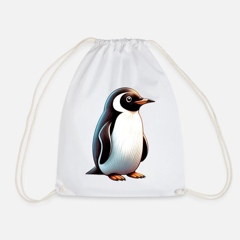 Pinguin - Turnbeutel - Weiß