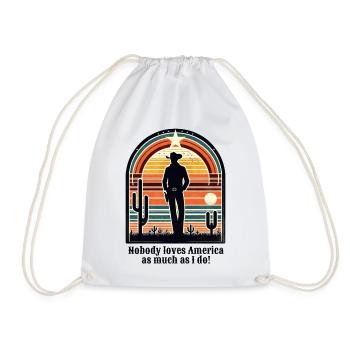 Cowboy - Drawstring Bag - white - Front