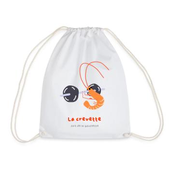 The shrimp puffs up - Drawstring Bag - white - Front