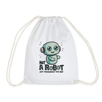 Pas un robot, juste programmé de cette façon - Sac de sport léger - blanc - Devant