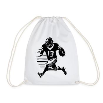 American Footballer - Turnbeutel - Weiß - Vorne
