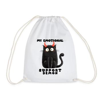 Emotionaler Support-Dämon – Lustige Katzen Edition - Turnbeutel - Weiß - Vorne