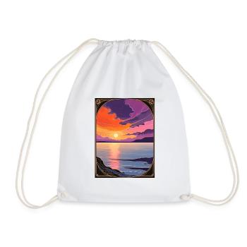 Envoûtant coucher de soleil côtier - Sac de sport léger - blanc - Devant