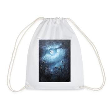 Mystical Moonlit Night Scene - Drawstring Bag - white - Front