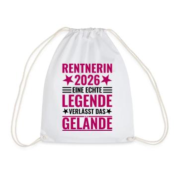 Pensioner 2026 A legend leaves the site - Drawstring Bag - white - Front