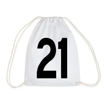 21 - Drawstring Bag - white - Front