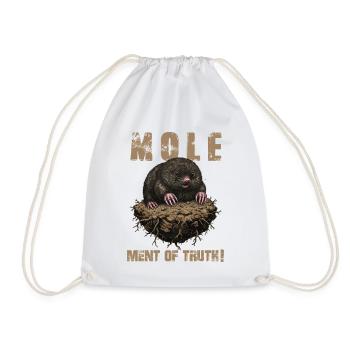 Mole Humor Mole of Truth - Drawstring Bag - white - Front