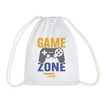 Gamer – Game Zone lädt... - Turnbeutel - Weiß - Vorne
