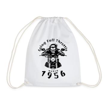 70. Geburtstag à fond depuis 03/1956 - Sac de sport léger - blanc - Devant