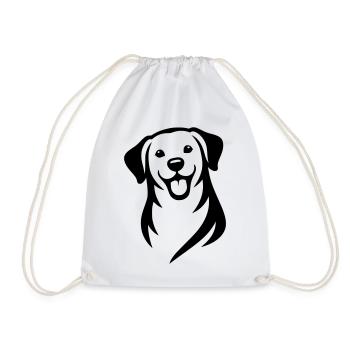 Chien - Sac de sport léger - blanc - Devant