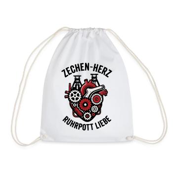 Zechen Herz, T-shirt Ruhrpott, Sweat à capuche, Sac, Tasse - Sac de sport léger - blanc - Devant