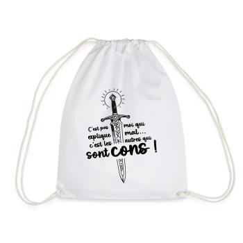 C’est pas moi ... c’est les autres qui sont cons ! - Sac de sport léger - blanc - Devant