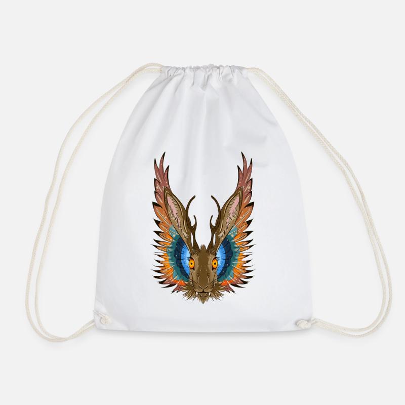 Wolpertinger - Turnbeutel - Weiß