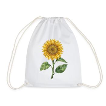 Mosaïque de tournesol - Design rétro pour passionnés de jardin - Sac de sport léger - blanc - Devant