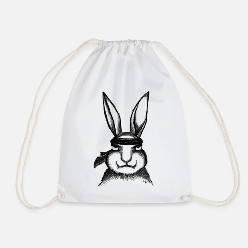 KARATE HASE - Turnbeutel - Weiß