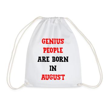 Babygeschenk-Genies werden im August geboren - Turnbeutel - Weiß - Vorne