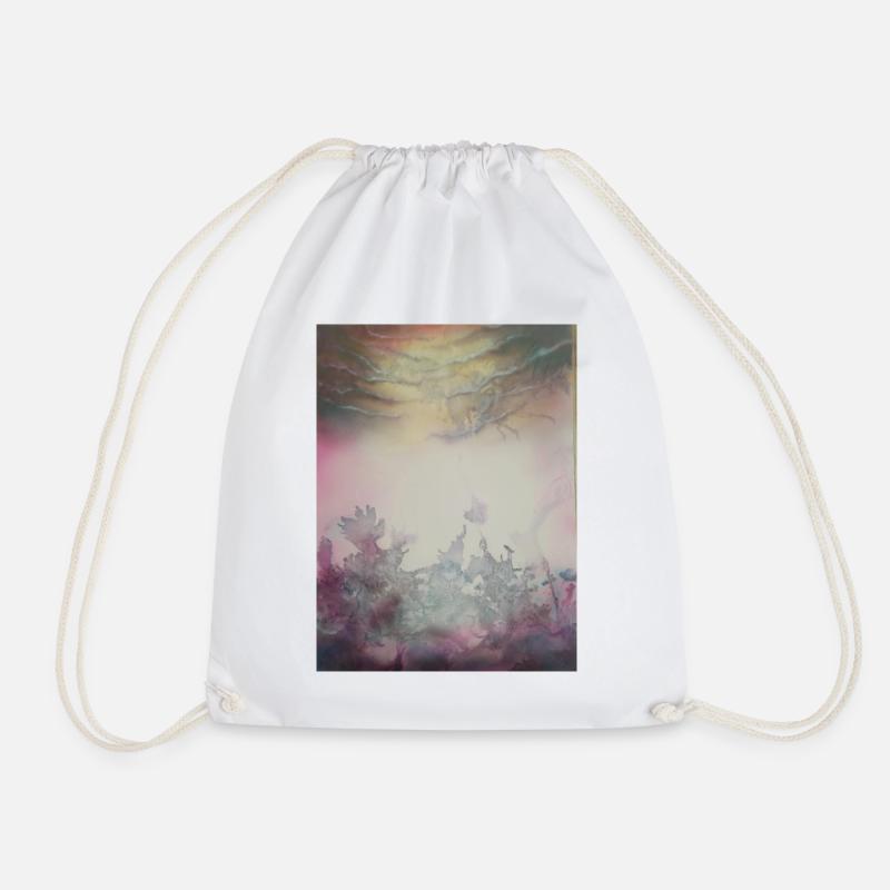 Pastel design - Drawstring Bag - white