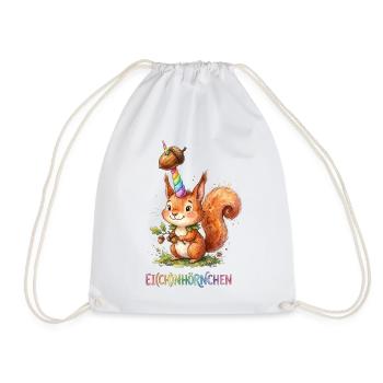 Einhorn Eichhörnchen Eich(ch)nörnchen - Turnbeutel - Weiß - Vorne