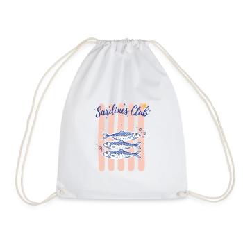 Sardines Club - Design Vintage Mer - Sac de sport léger - blanc - Devant