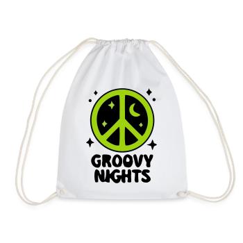 Groovy Peace Zeichen Logo - Turnbeutel - Weiß - Vorne