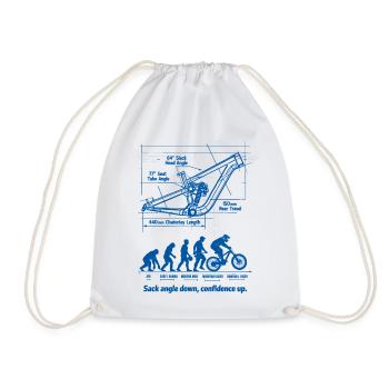 Plan de l’évolution MTB : descente pleine suspension - Sac de sport léger - blanc - Devant