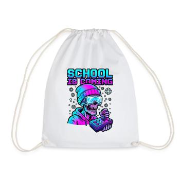 School Is Coming Profile Snow Goggles Cyber Zombie - Drawstring Bag - white - Front