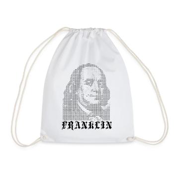 Benjamin Franklin ASCII Kunst - Turnbeutel - Weiß - Vorne
